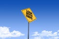 3D Illustration of a road sign _look both ways_angle1